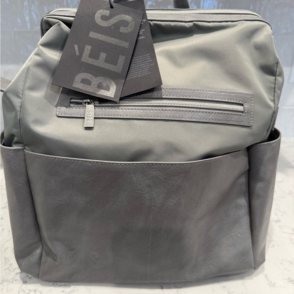 BEIS Gray Diaper Bag Backpack